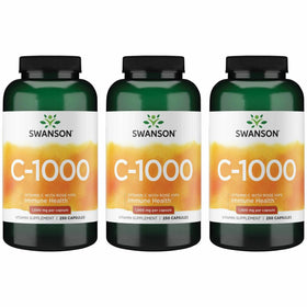 Swanson Vitamine C avec Églantier 1000 mg 250 Capsules vue de face