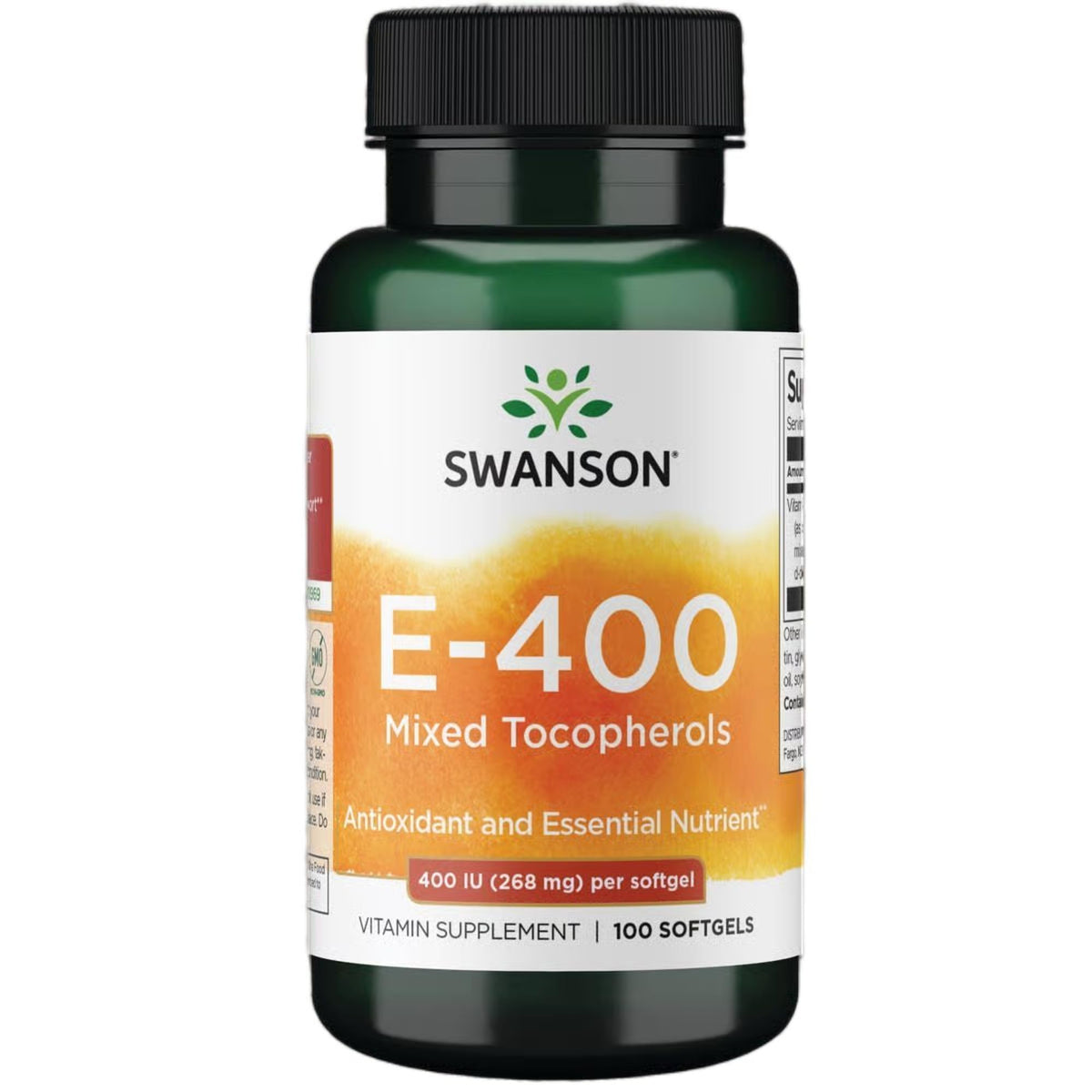 Swanson Vitamine E 268 mg gélules front view