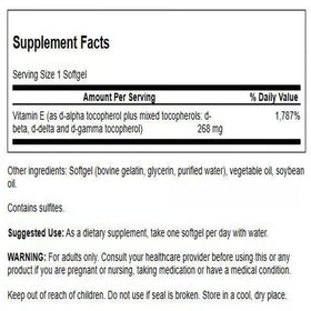 Swanson Vitamine E 268 mg gélules side view
