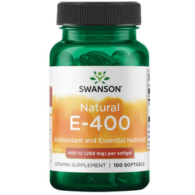 Swanson Vitamine E 400 IU 100 gélules molles vue avant