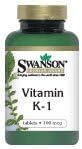 Swanson Vitamine K-1 100 mcg comprimés vue avant