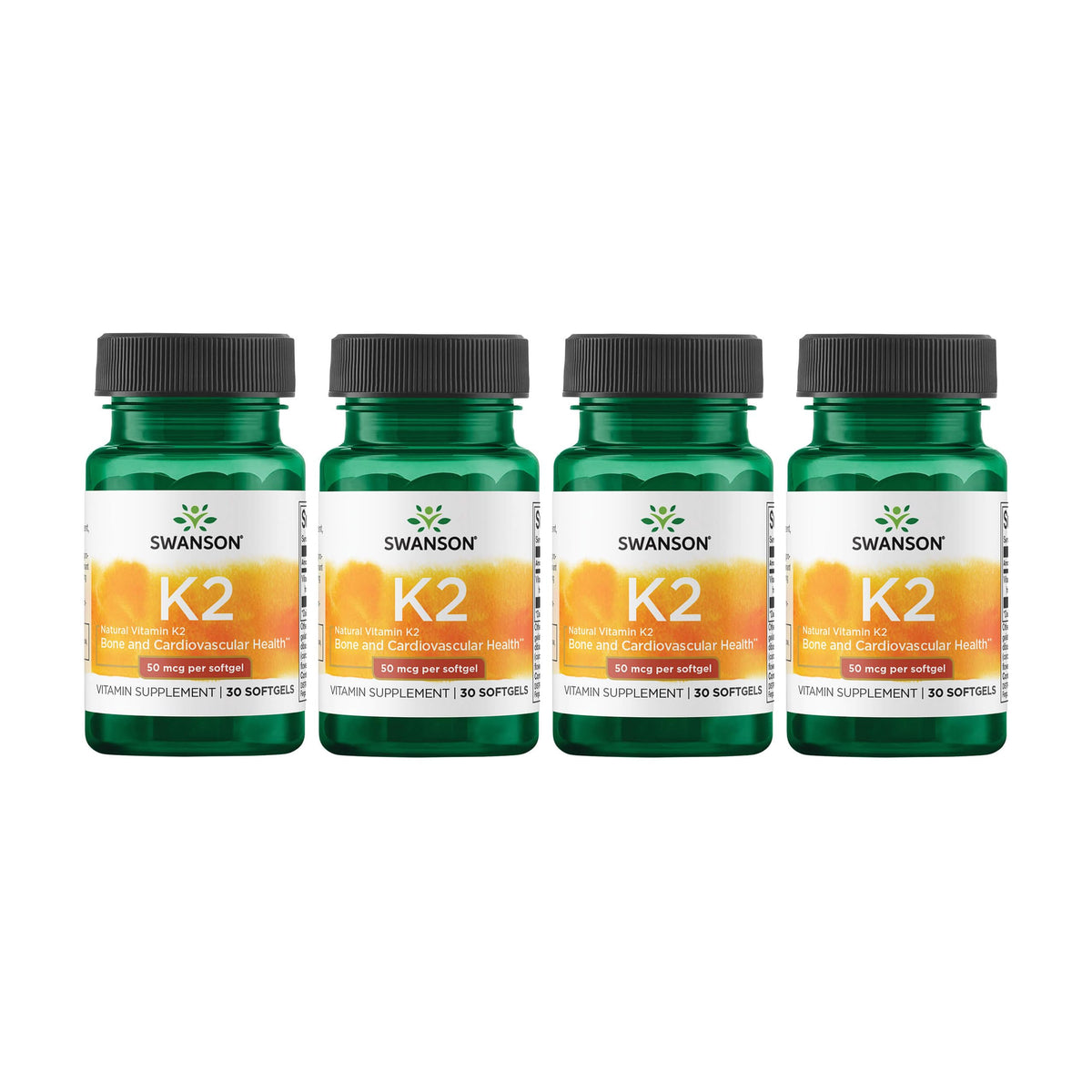 Swanson Vitamine K2 50 mcg gélules en boîte vue de face