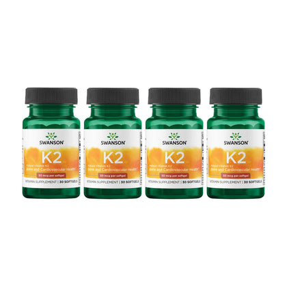 Swanson Vitamine K2 50 mcg gélules en boîte vue de face