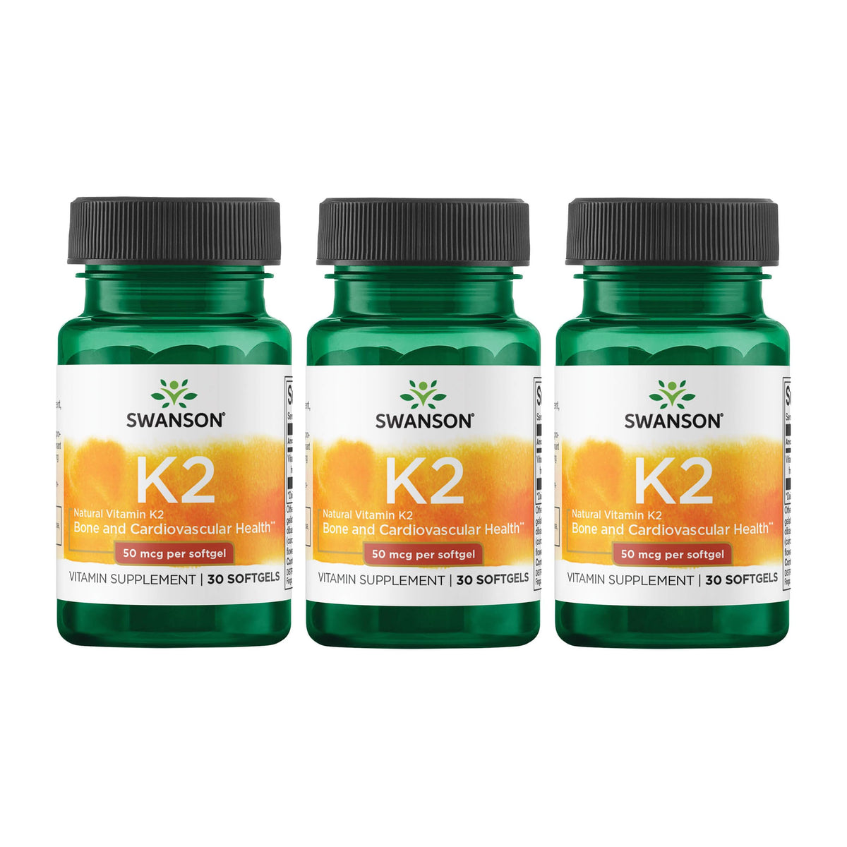 Swanson Vitamine K2 Menaquinone-7 30 gélules boîte avant