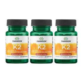 Swanson Vitamine K2 Menaquinone-7 30 gélules boîte avant