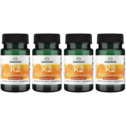 Swanson Vitamine K2 Menaquinone-7 30 gélules en emballage
