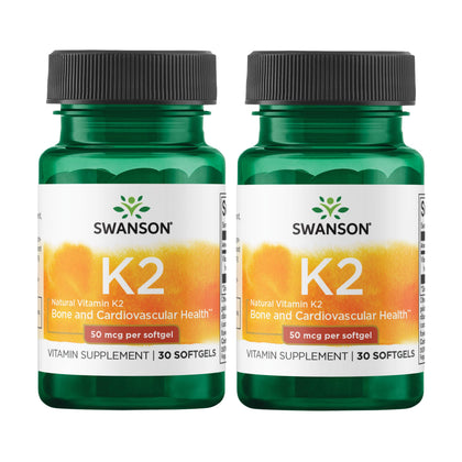Swanson Vitamine K2 Menaquinone-7 50 mcg gélules avant