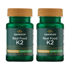 Swanson Vitamine K2 MK-7 200 mcg gélules molles avant