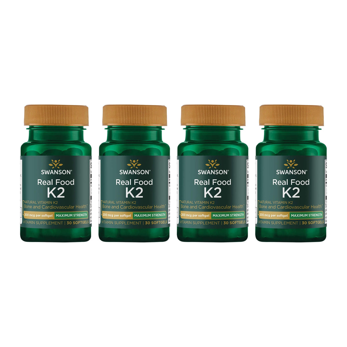 Swanson Vitamine K2 MK-7 200 mcg gélules vue de l'avant