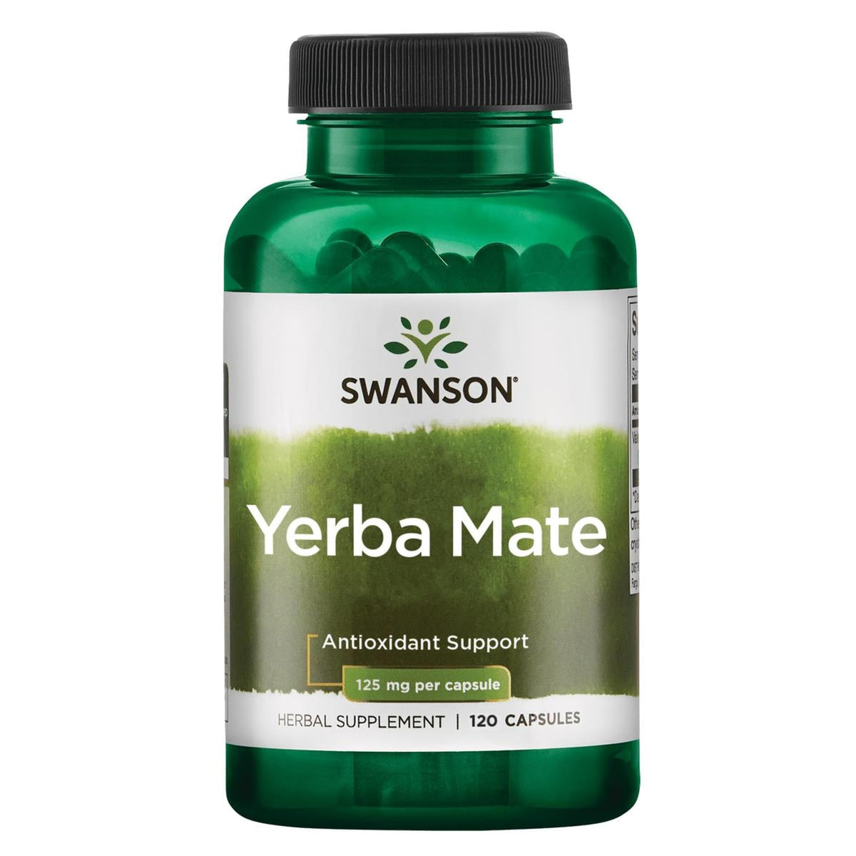 Swanson Yerba Mate 4:1 120 capsules vue de face