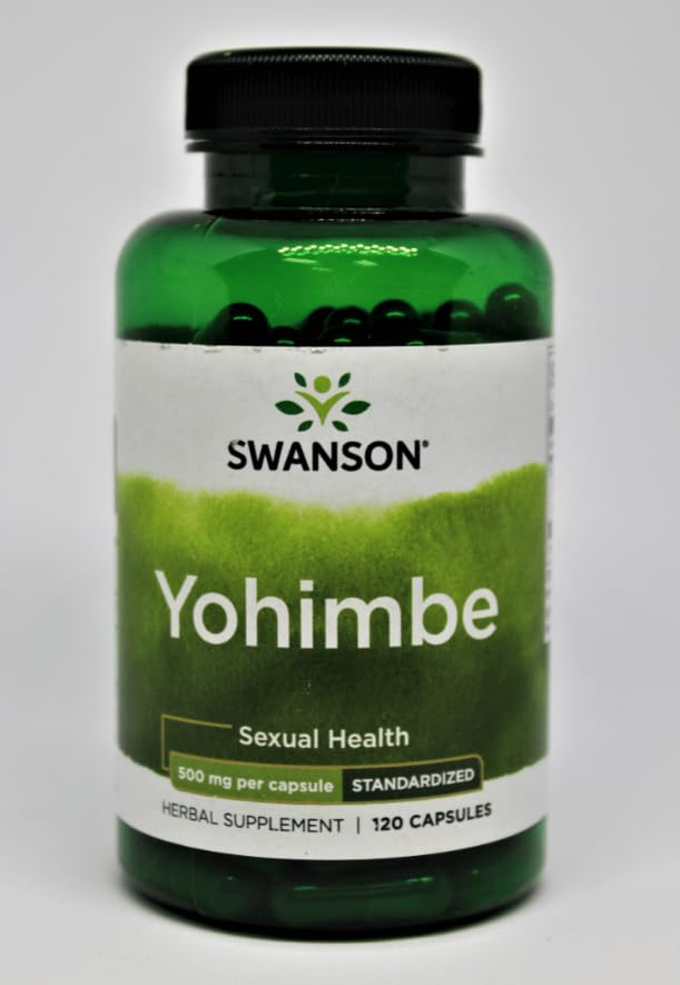 Swanson Yohimbe 500 mg 120 capsules étiquette