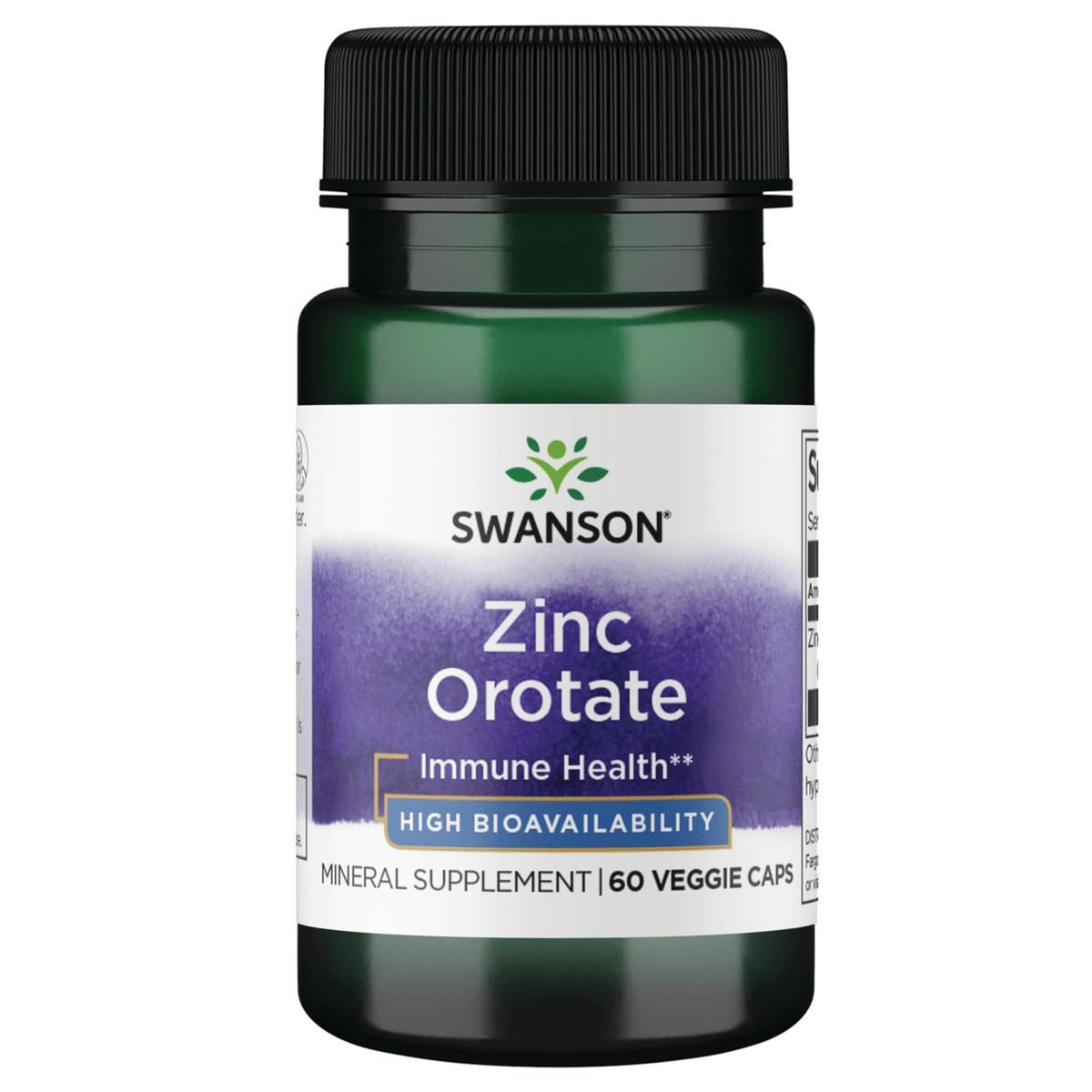 Swanson Zinc Orotate 10 mg vue avant de la capsule