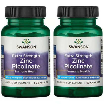 Swanson Zinc Picolinate 60 capsules front view