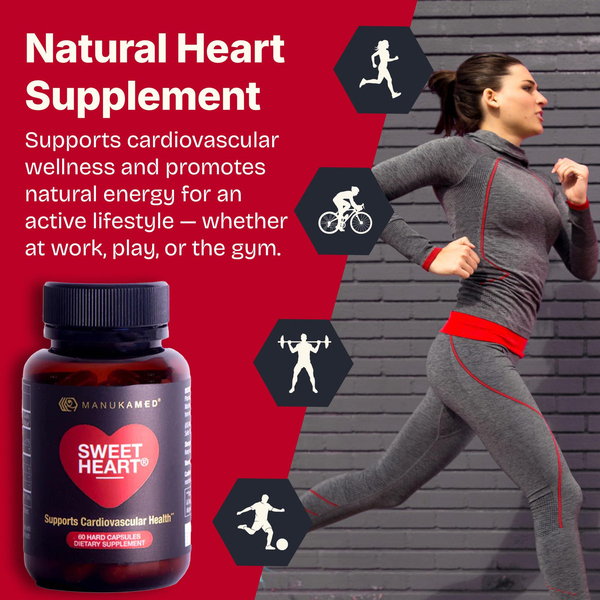 SWEETHEART Complément Alimentaire Cholestérol 60 Capsules sur fond blanc