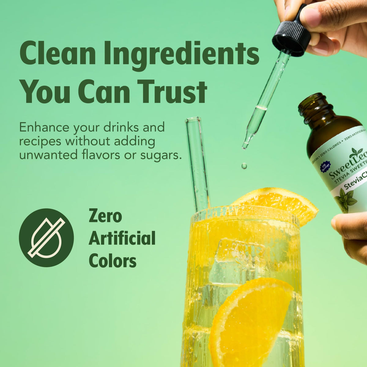 SweetLeaf Stevia Drops 4 oz bouteille ouverte