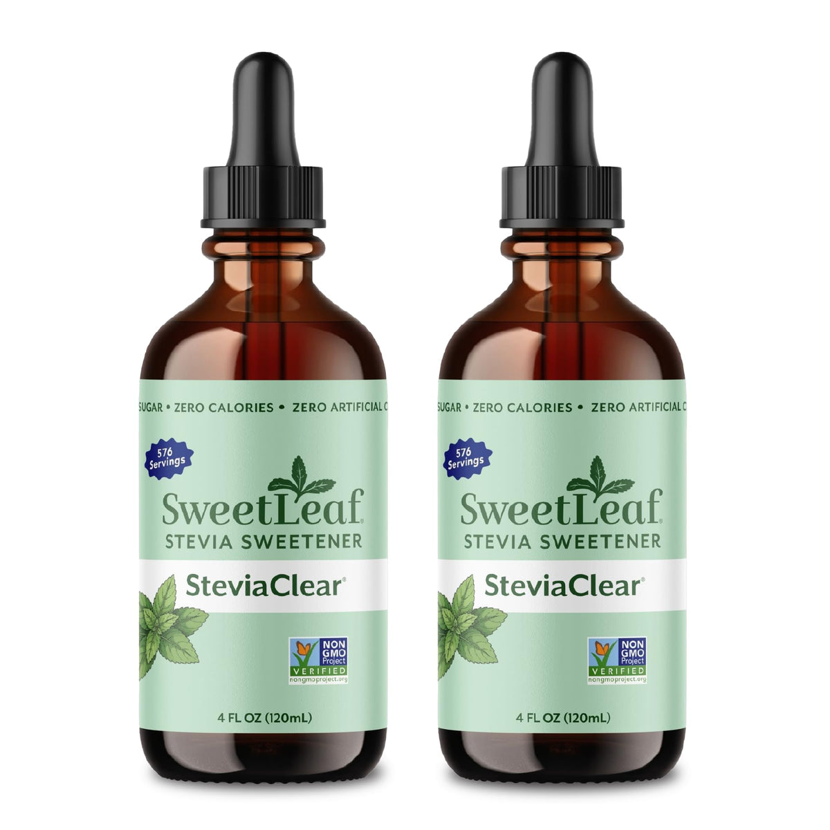 SweetLeaf Stevia Drops 4 oz bouteille vue avant