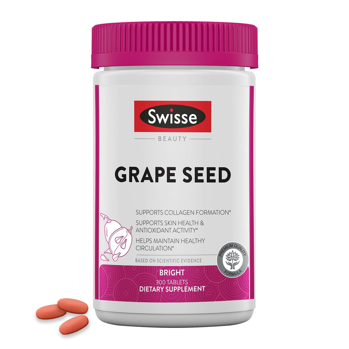 Swisse Extrait de Pépin de Raisin 240 g vue de face