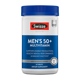 Swisse Multivitamines Quotidiennes pour Hommes 50+ 60 Comprimés, vue de face
