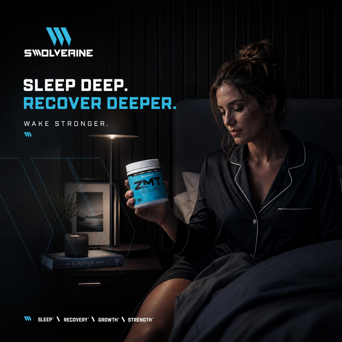 Swolverine ZMT complément alimentaire sommeil, vue latérale de la boîte