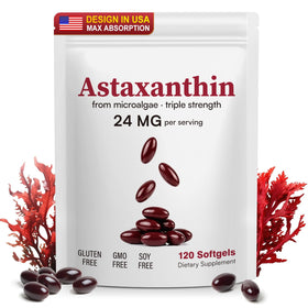 SXOSXO Astaxanthin 24mg 120 gélules, vue avant du packaging