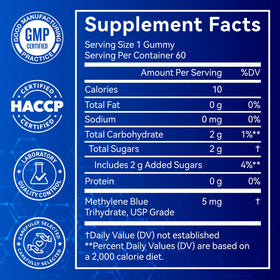 SXOSXO Gummies Methylene Blue 60ct prise en main