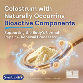 Symbiotics Capsules Végétales de Colostrum 120 unités, emballage