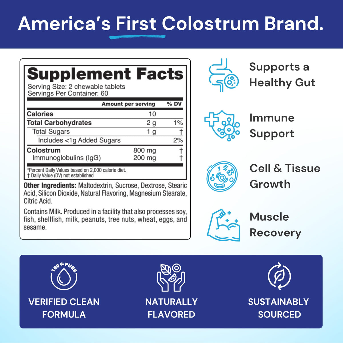 Symbiotics Colostrum comprimés à mâcher ananas, vue de côté