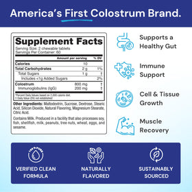 Symbiotics Colostrum comprimés à mâcher ananas, vue de côté