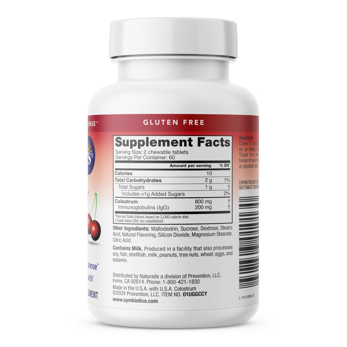 Symbiotics Colostrum Plus Chewables 181g - présentation lifestyle du produit
