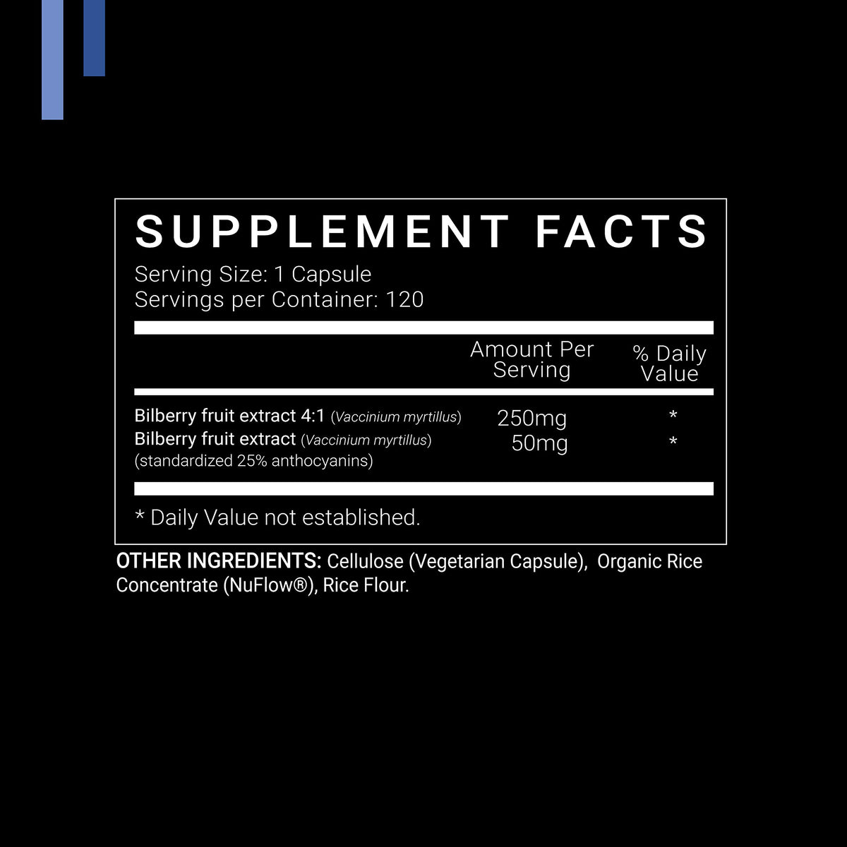 SYMNUTRITION Extrait de Myrtille 1000mg gélules arrière vue