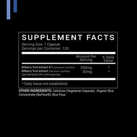 SYMNUTRITION Extrait de Myrtille 1000mg gélules arrière vue