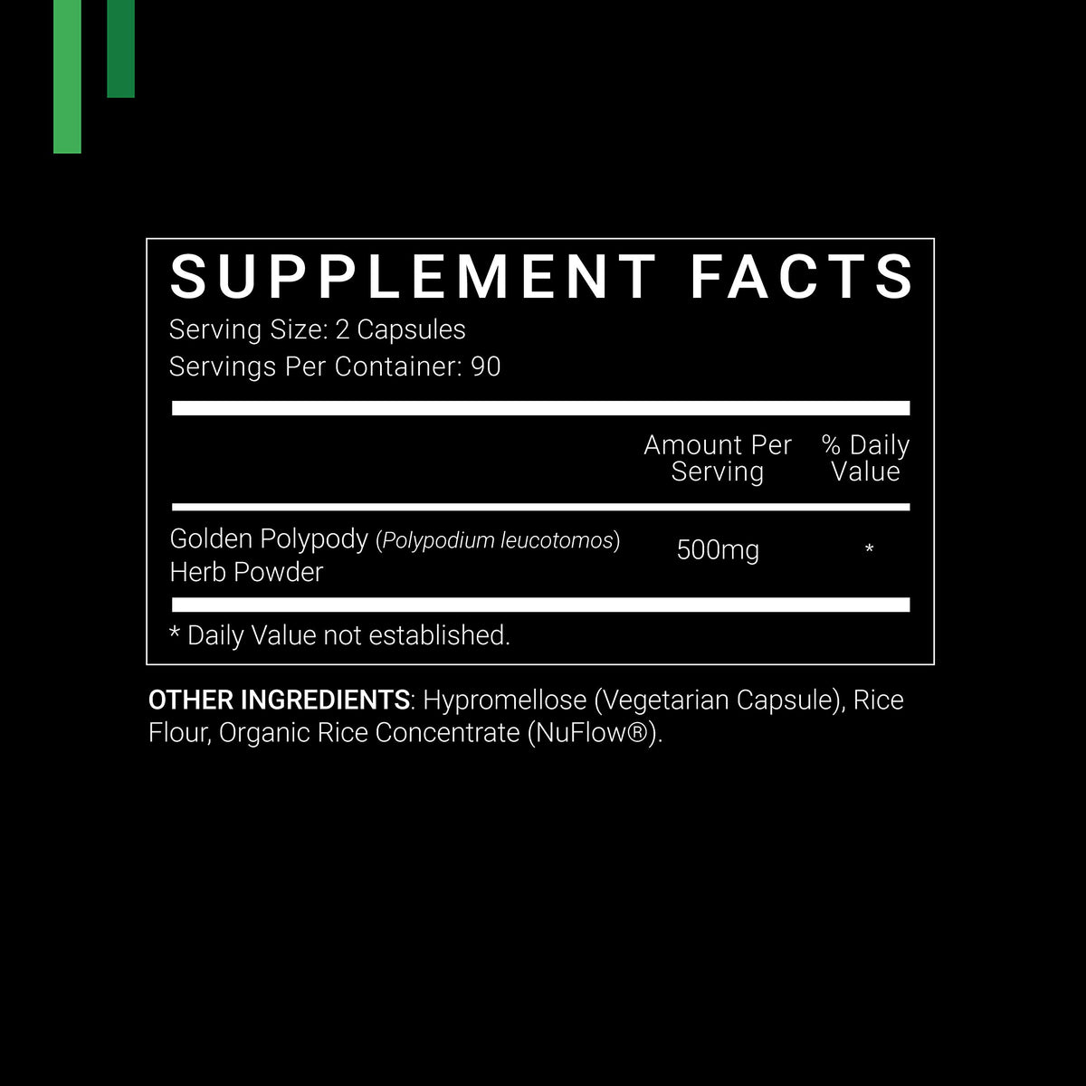 SYMNUTRITION Polypodium Leucotomos 500mg 180 V-Capsules emballage
