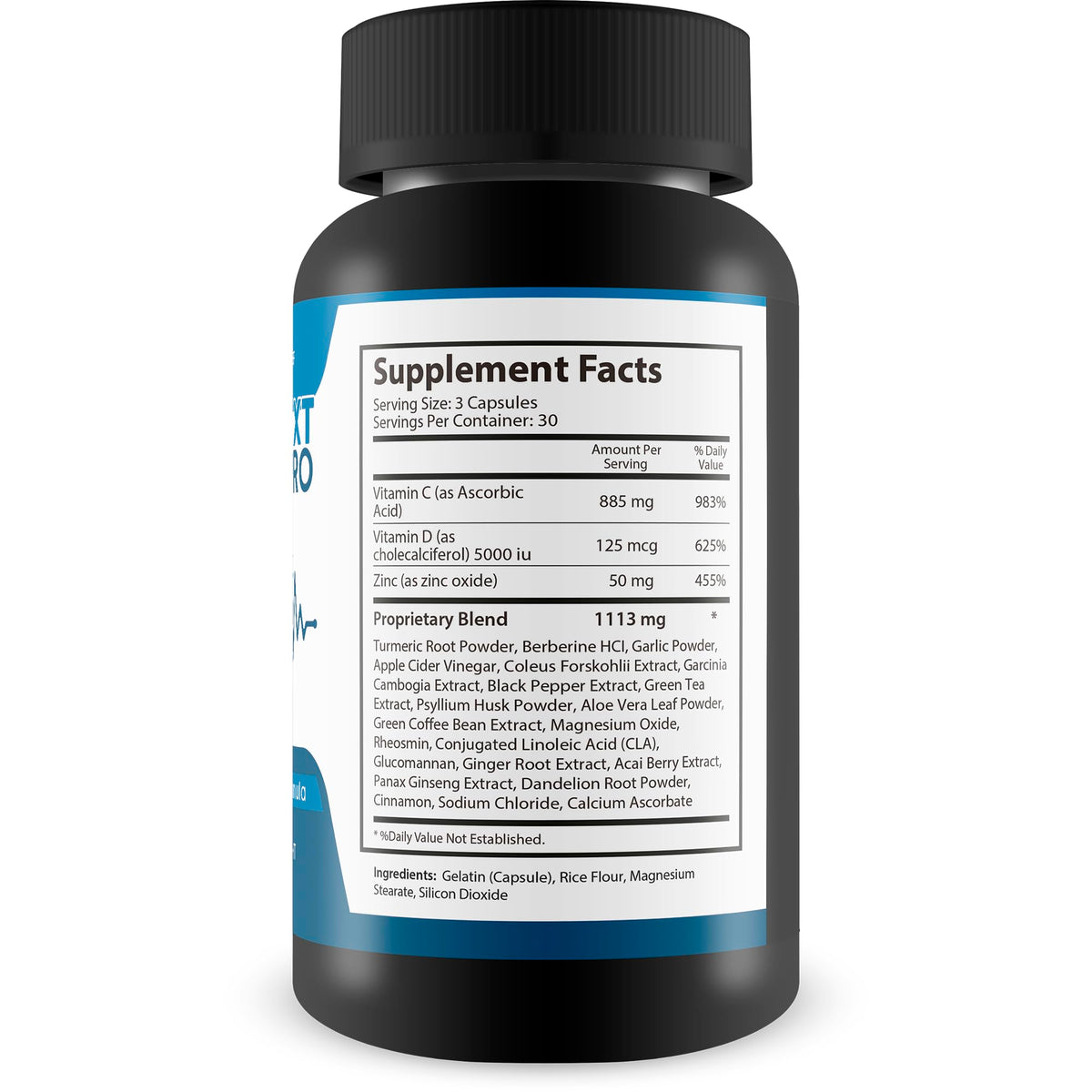 Synapse XT Pro Formule de Soutien Tinnitus 2000 mg étiquette