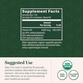 Syringe pour dosage du complément B12 liquide sublingual