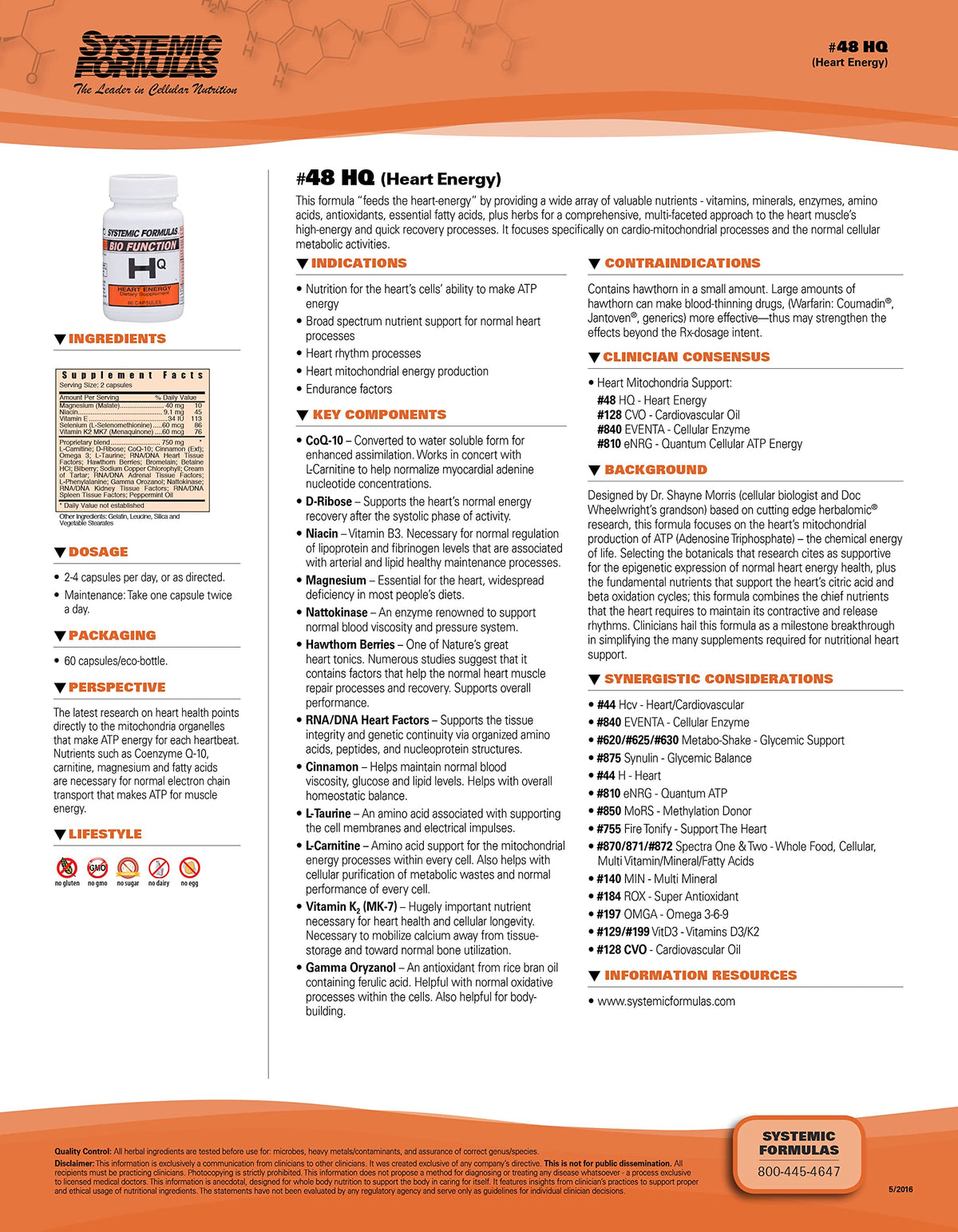 Système Formulas #48 Hq Energy Cardiaque 62g côté droit
