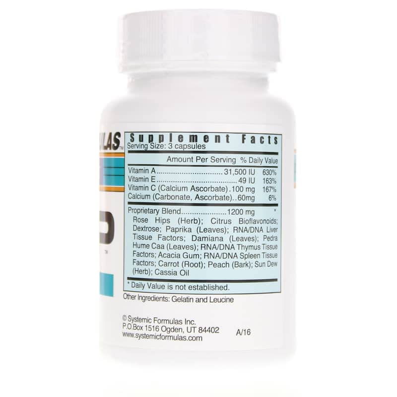 Système Formulas Bio Nutriment #101 capsules ouvertes avec étiquette