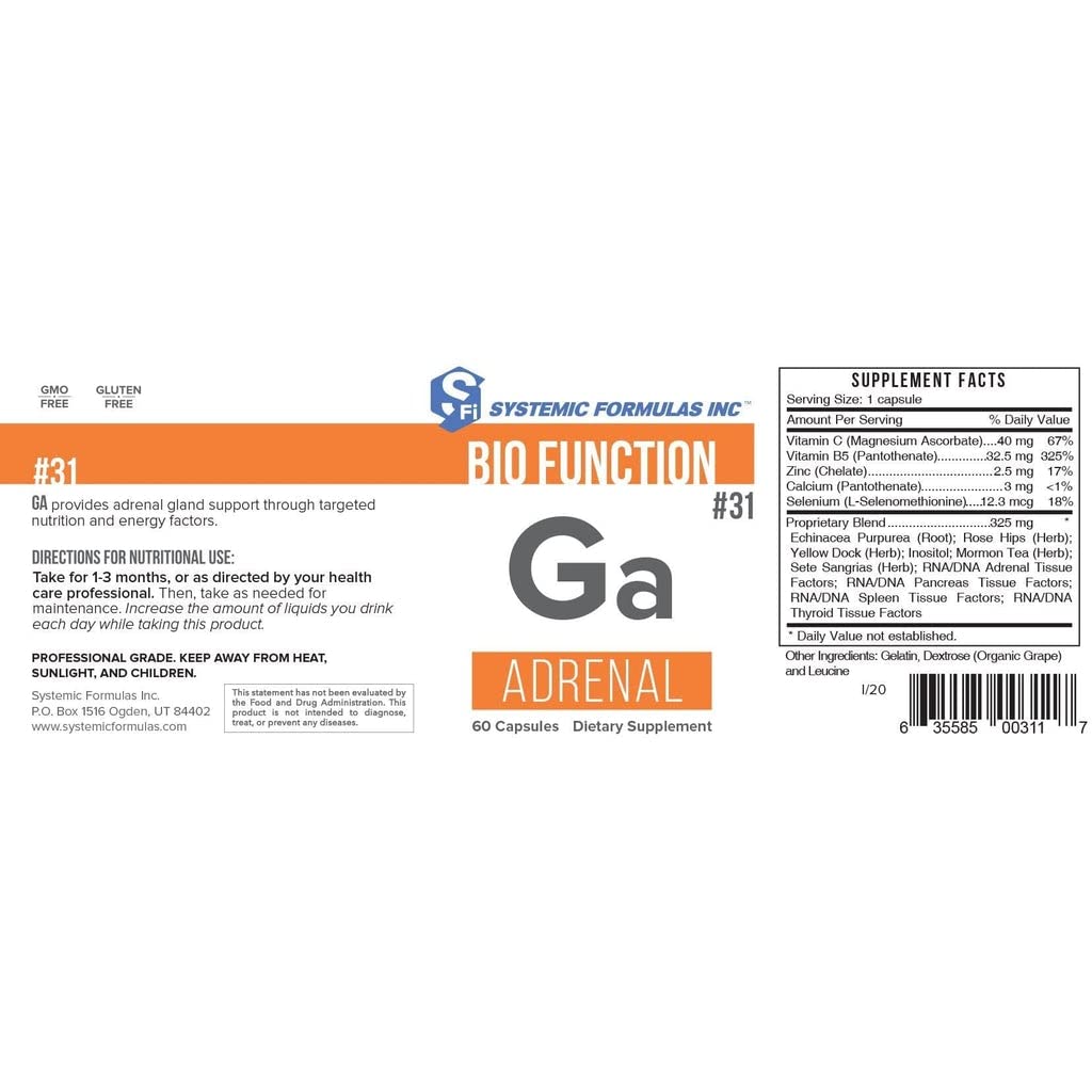 Systemic Formulas Ga - Adrenal 41g capsules