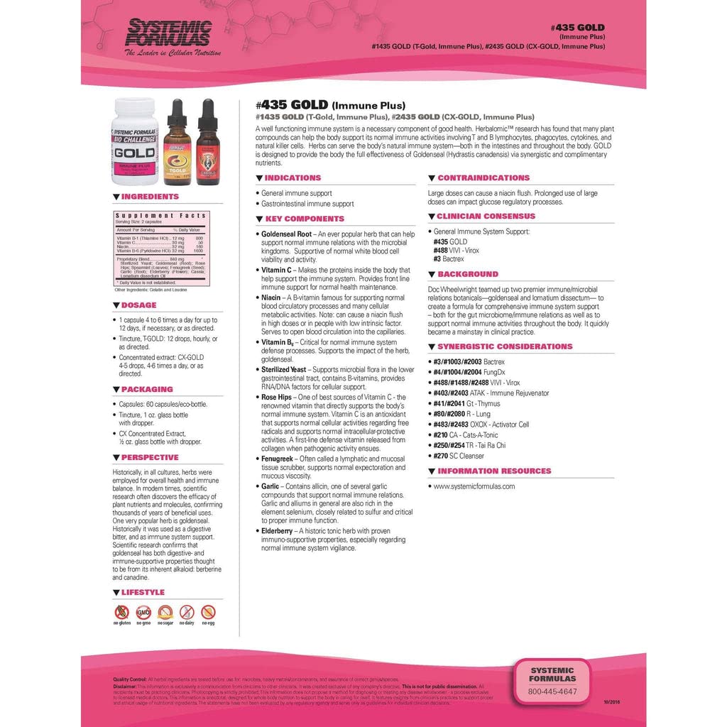 Systemic Formulas Gold daily wellness Plus bottle top view