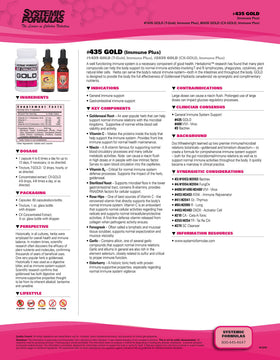 Systemic Formulas Gold daily wellness Plus packaging side view