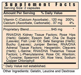 Systemic Formulas K Kidney 59g vue arrière de l'emballage