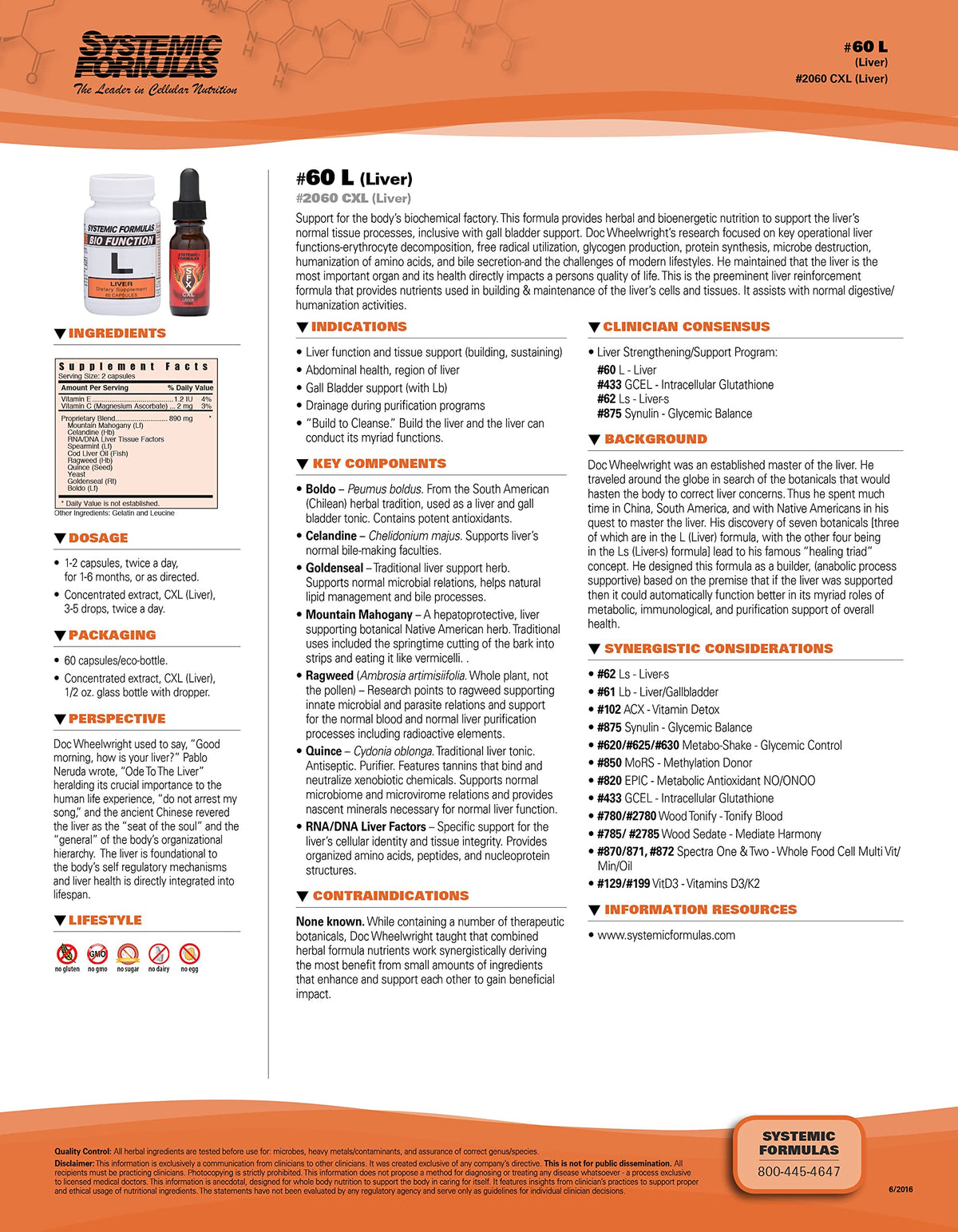 Systemic Formulas L Complément pour le Foie 60 Capsules et son emballage