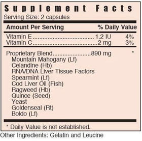 Systemic Formulas L Complément pour le Foie 60 Capsules vue arrière