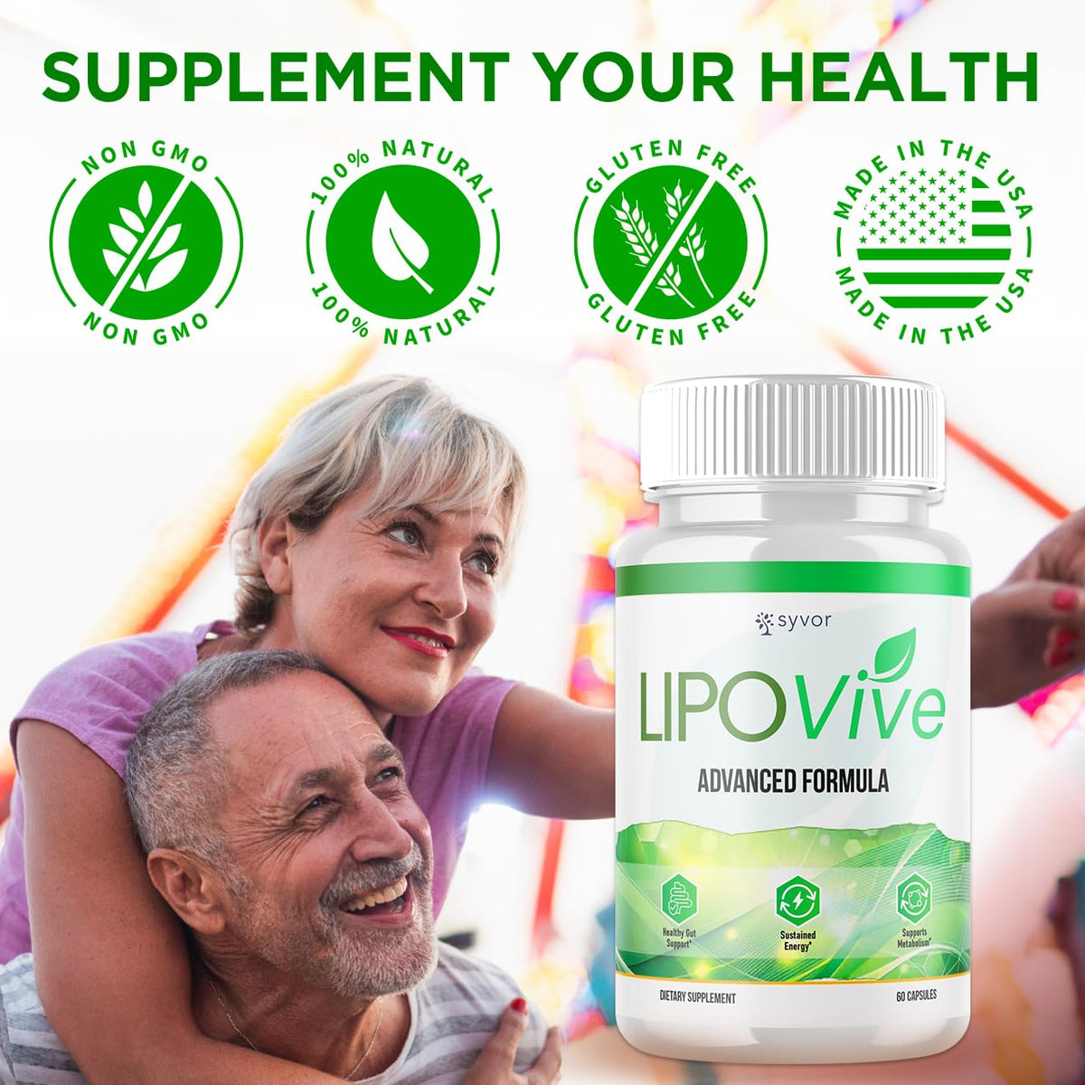 Syvor Lipovive Capsules sur un fond neutre