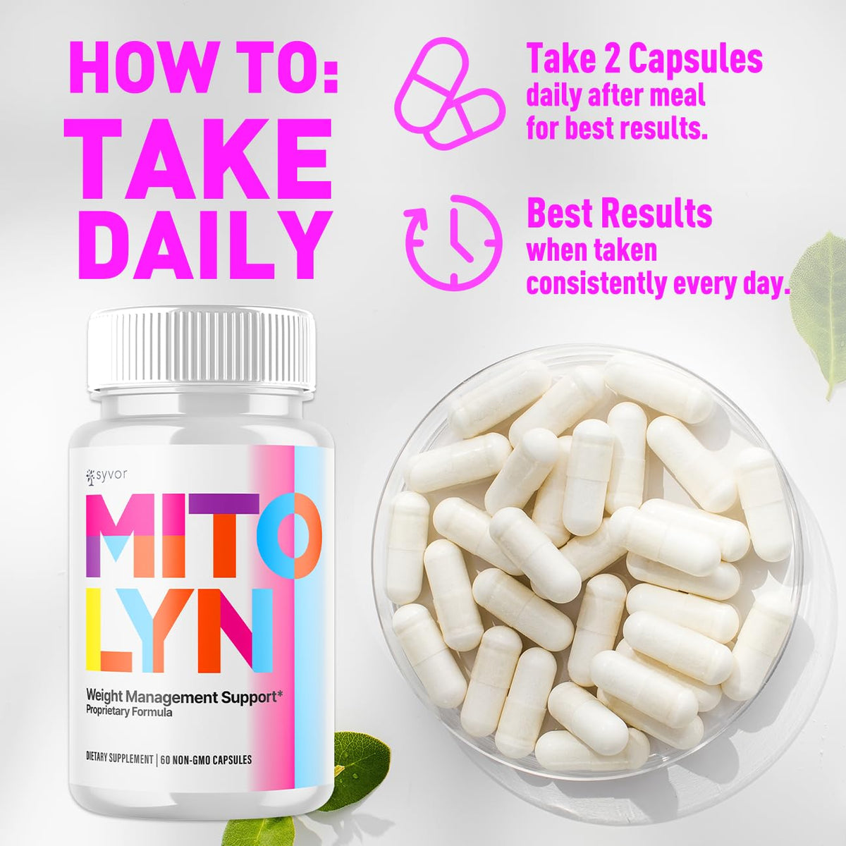 Syvor Mitolyn Capsules, bouteille ouverte