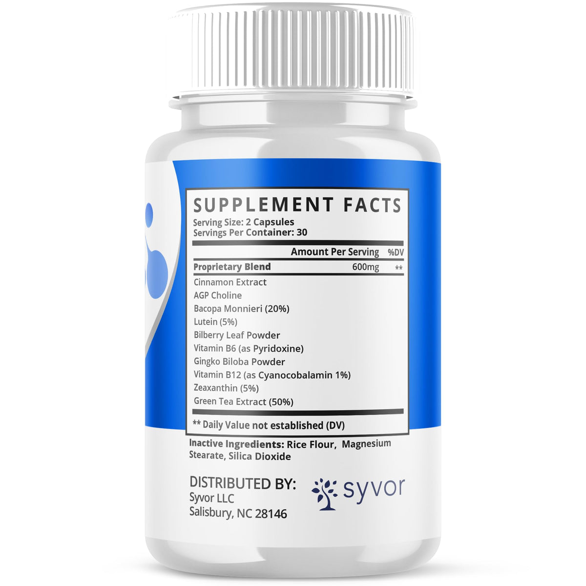 Syvor Nerve Flow Capsules 120 gélules avec un carnet et un stylo