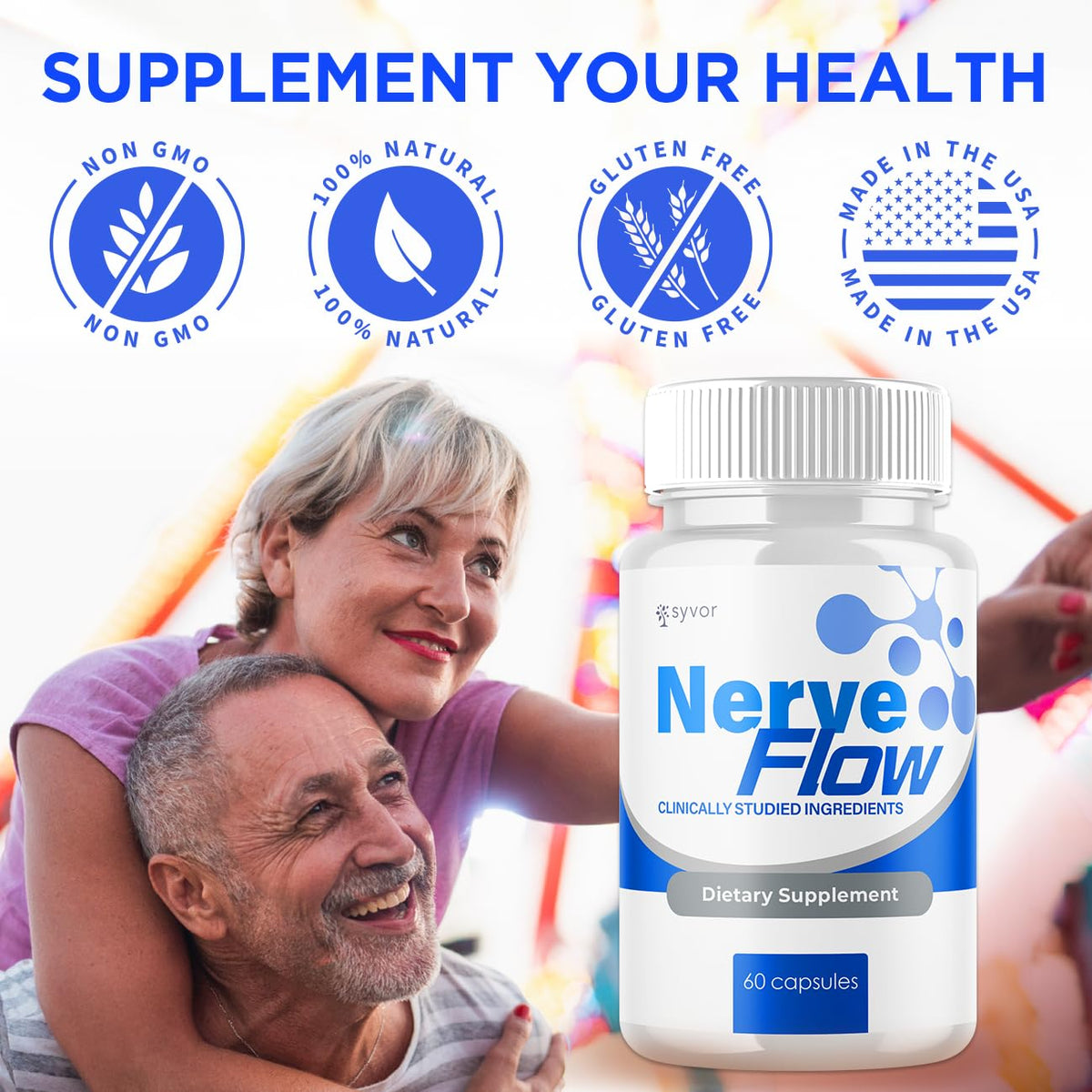 Syvor Nerve Flow Capsules 120 gélules ouvertes montrant les gélules individuelles