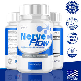 Syvor Nerve Flow Capsules 60, vue de dos avec étiquette