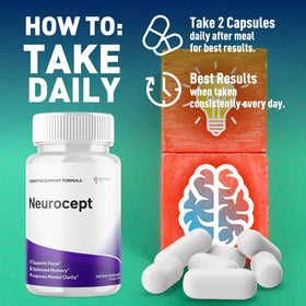 Syvor Neurocept capsules 180, flacon ouvert avec gélules