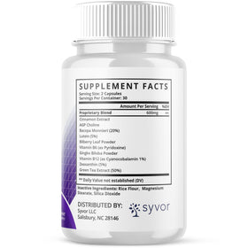 Syvor Neurocept capsules 180, mise en scène avec des fruits