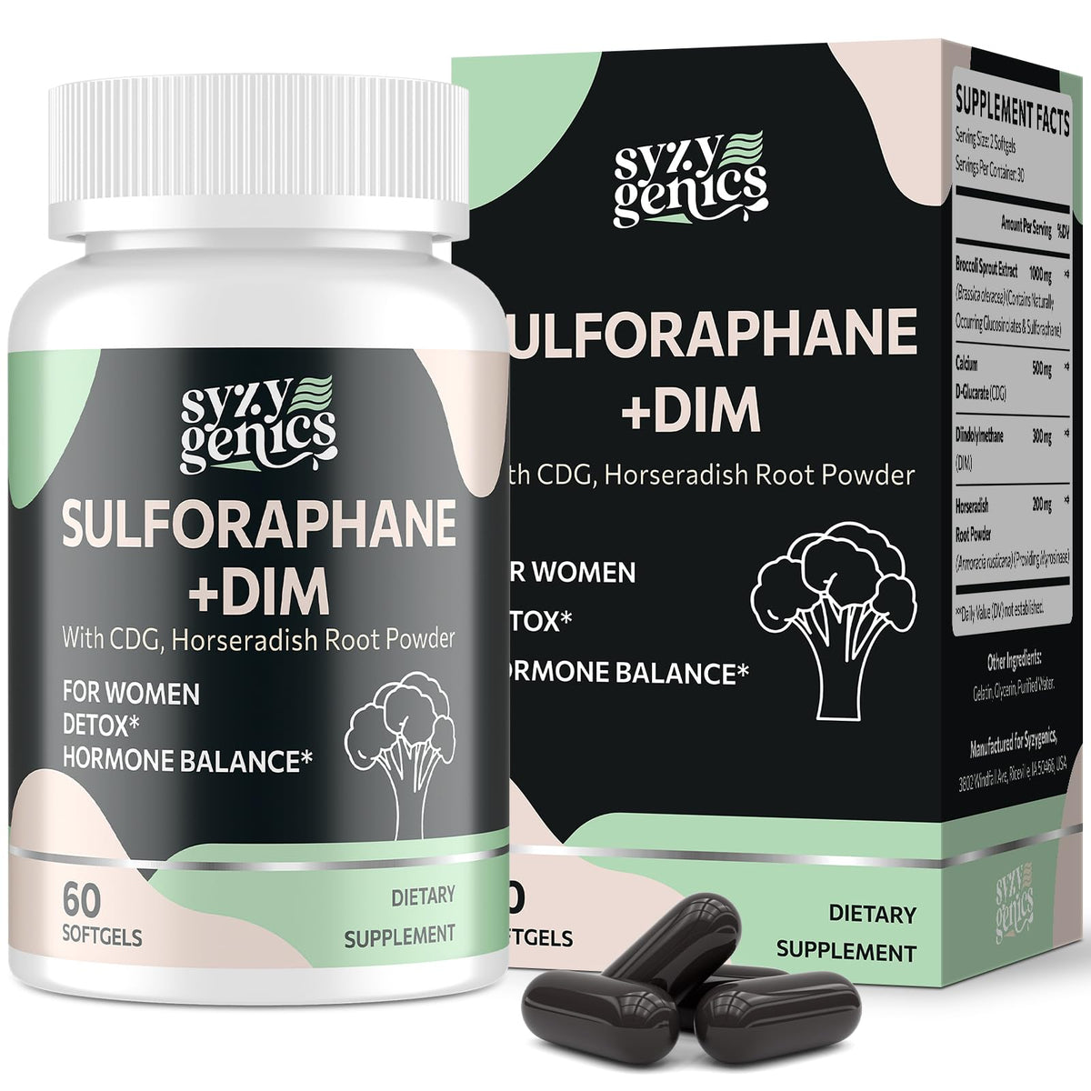 SYZY GENICS Complément Sulforaphane 60 gélules vue de face